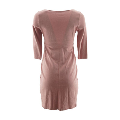 Pink Midi Maternity Dress