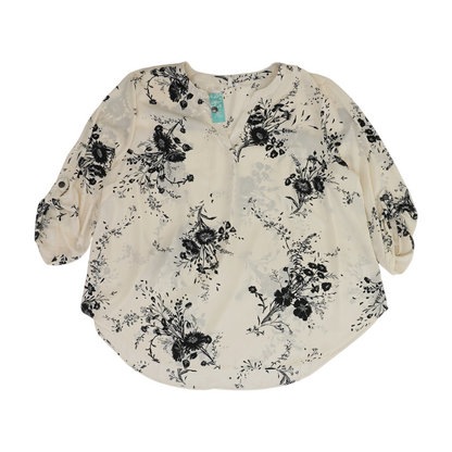Ivory Plus Floral Blouse
