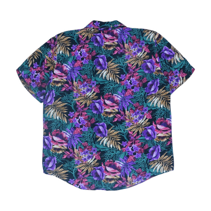 Multi Floral Short Sleeve Button Down