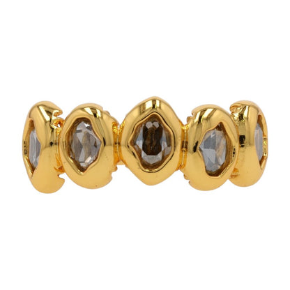 14K Gold Plated Brass Crystal Band