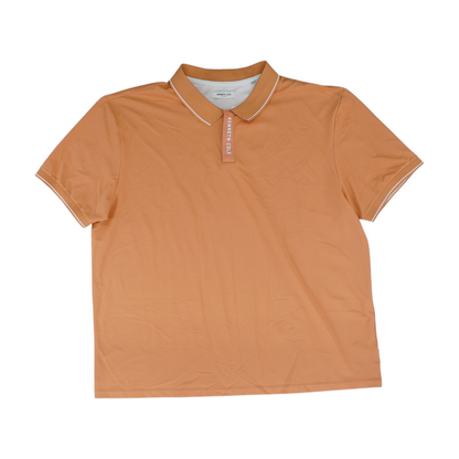 Orange Solid Short Sleeve Polo