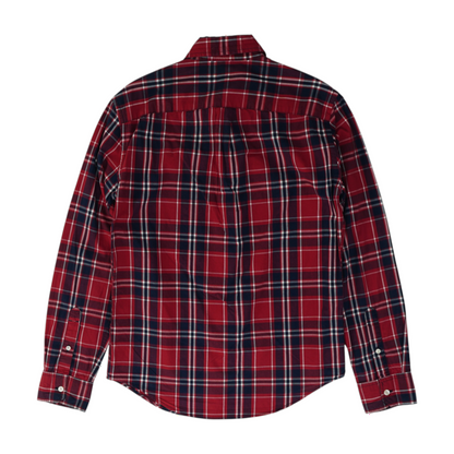 Red Plaid Long Sleeve Button Down