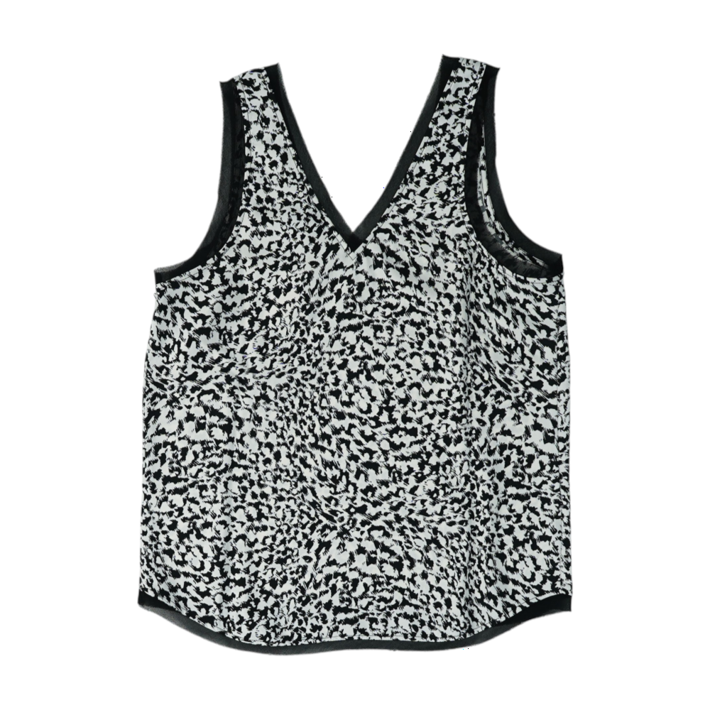 Black Animal Print Blouse