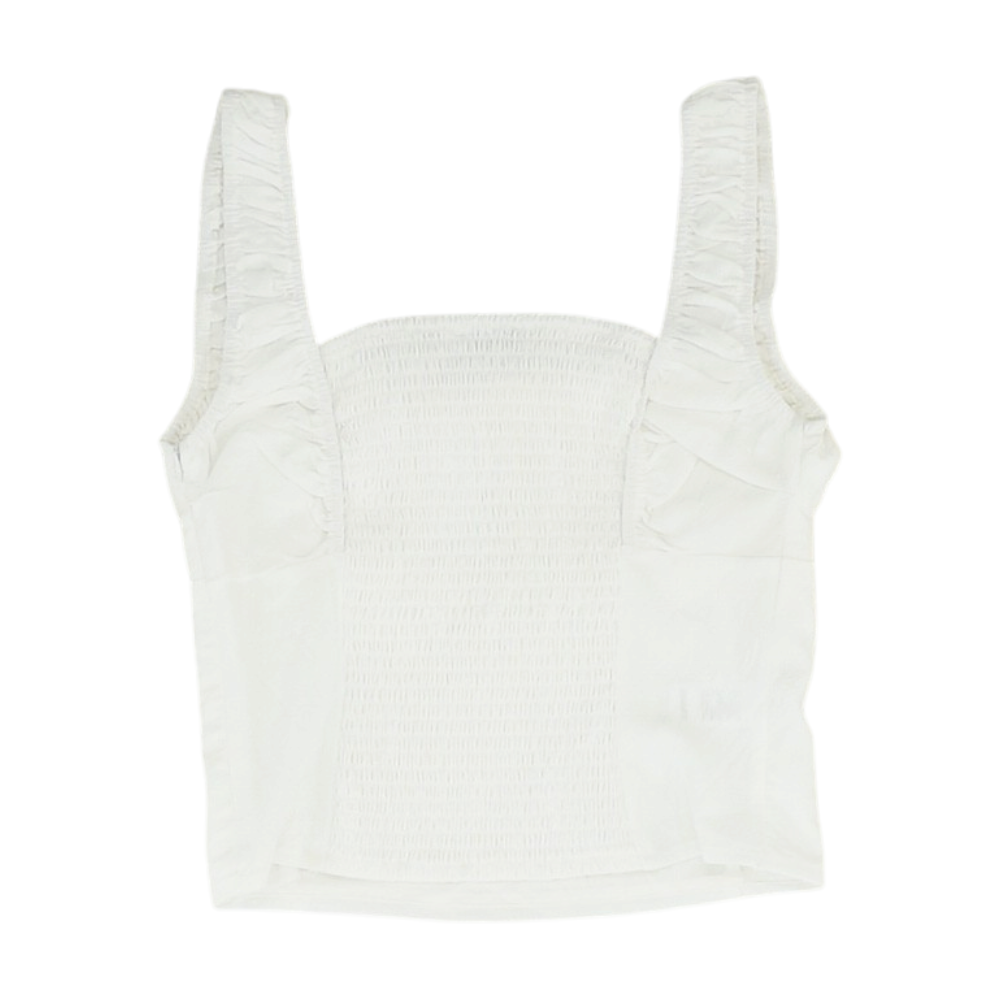 Lush White Cropped Blouse – Image 2