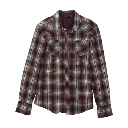 Burgundy Plaid Button Down
