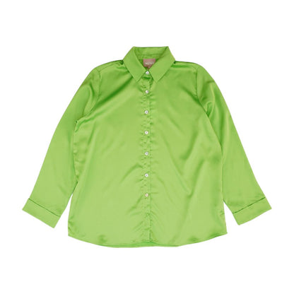 Neon Green Solid Button Down