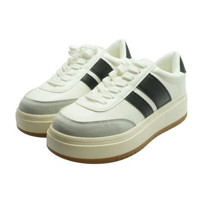 Livvy White Low Top Athletic Shoes