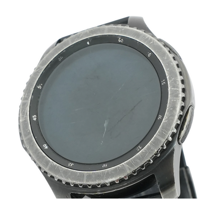 46mm Gear S3 Frontier Silver Smartwatch Black Band M/L