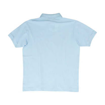 Blue Solid Short Sleeve Polo