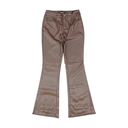 Brown Solid Pants
