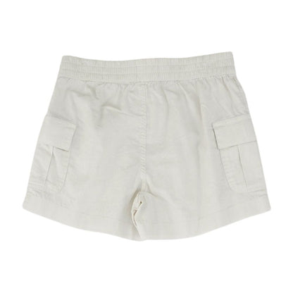 Beige Solid Shorts