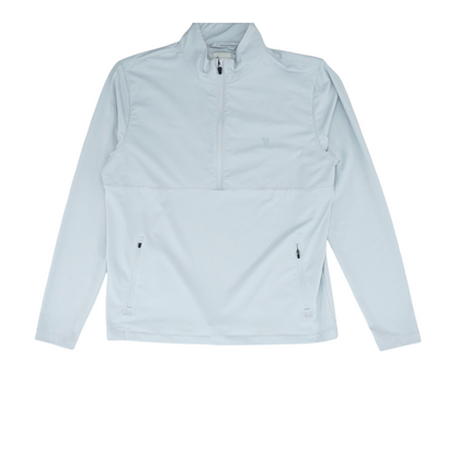 Gray Solid 1/4 Zip Pullover