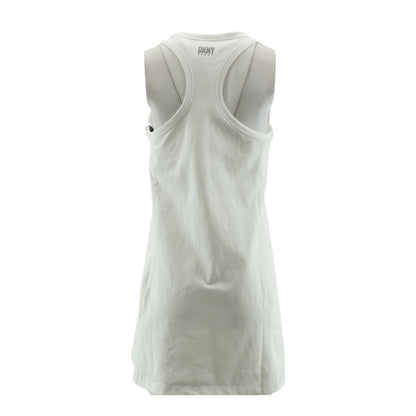 White Solid Mini Dress