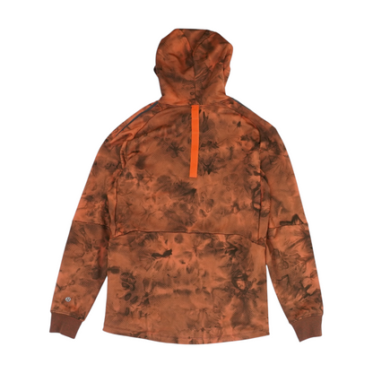 Orange Tie-Dye Hoodie Pullover