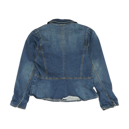 Navy Solid Denim Jacket