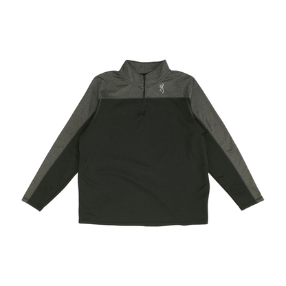 Black Solid 1/4 Zip Pullover