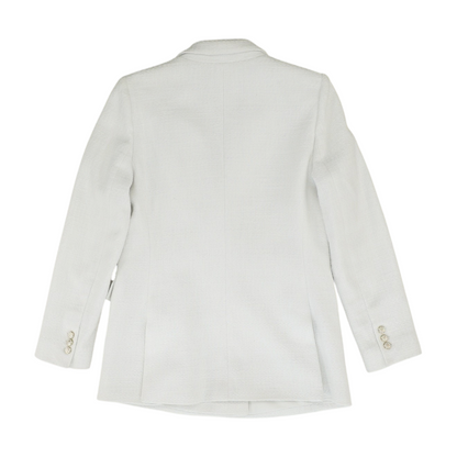 White Solid Blazer