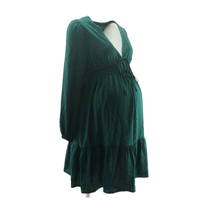 Green Maternity Mini Dress