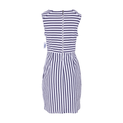 White Striped Mini Dress