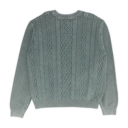 Blue Solid Pullover Sweater