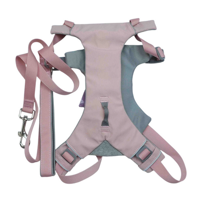 Pink Dog Harness with Leash