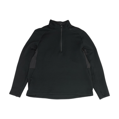 Black Solid 1/4 Zip Pullover