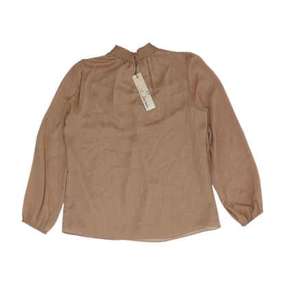 Tan Striped Blouse