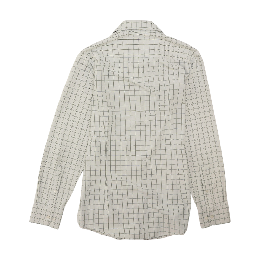 White Check Long Sleeve Button Down