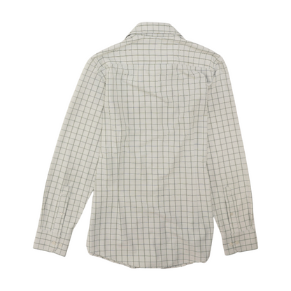 White Check Long Sleeve Button Down