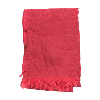 Red GG Monogram Scarf