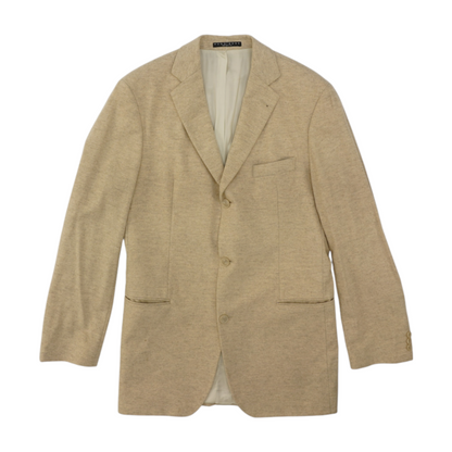 Tan Long Solid Sport Coat