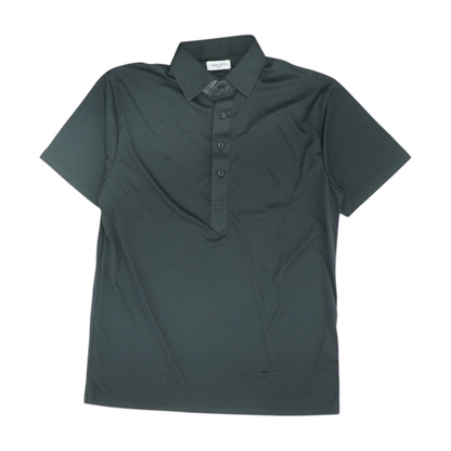 Black Solid Short Sleeve Polo