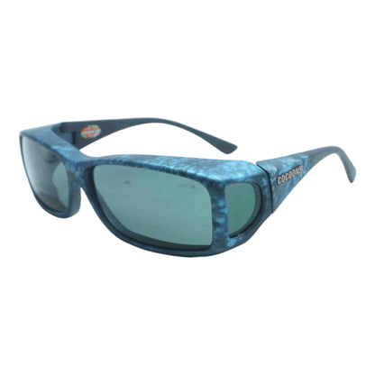 Blue WideLine Rectangle Sunglasses