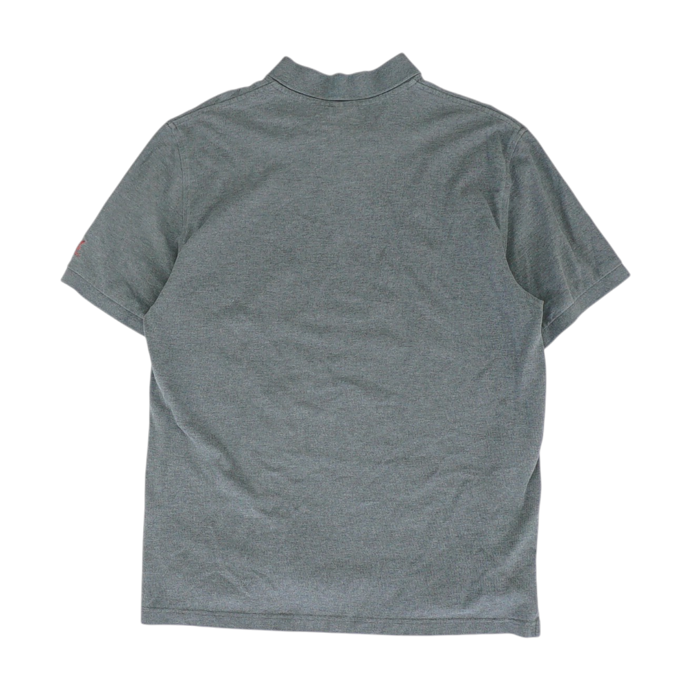 Gray Solid Short Sleeve Polo