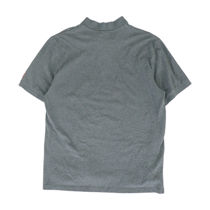 Gray Solid Short Sleeve Polo