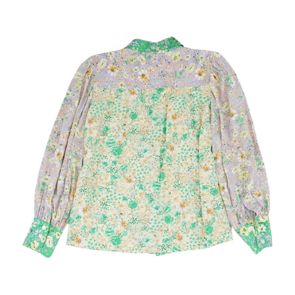 Green Floral Button Down