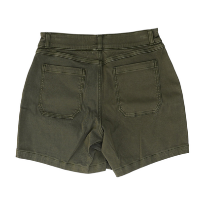 Olive Solid 5-Pocket Shorts
