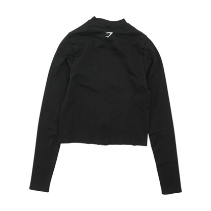 Black Solid Active Jacket