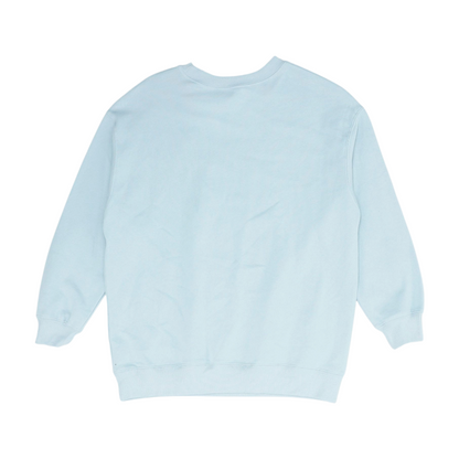 Blue Solid Sweatshirt Pullover