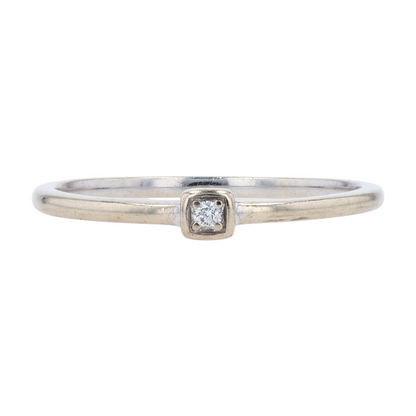 18K White Gold Diamond Band Ring