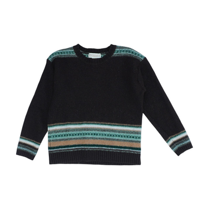 Vintage Brown Striped Pullover Sweater