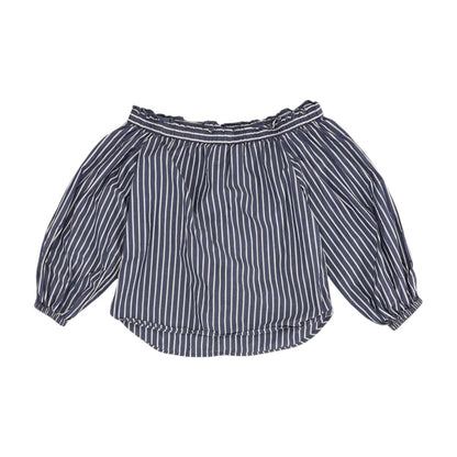 Blue Striped Long Sleeve Blouse
