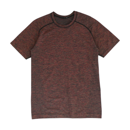 Burgundy Striped Active T-Shirt
