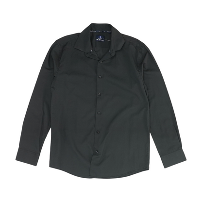 Black Polka Dot Long Sleeve Button Down