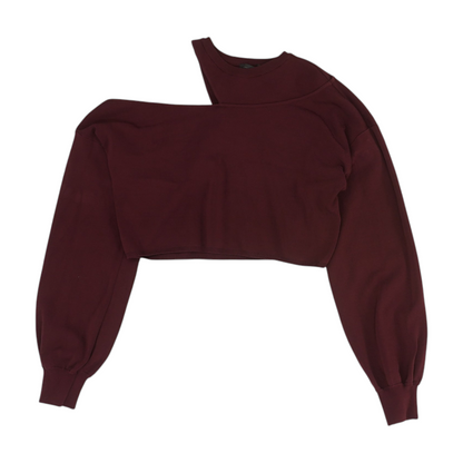 Burgundy Cropped Blouse