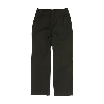 Black Striped Regular Pants