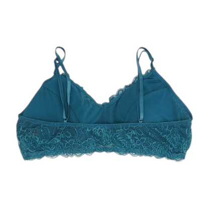 Teal Floral Bra