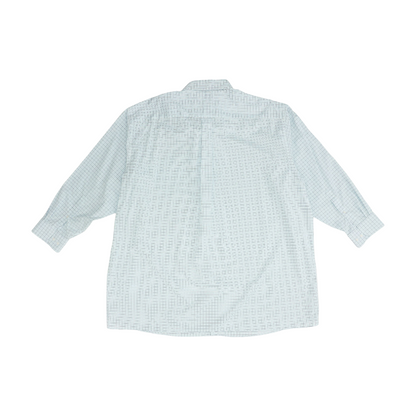 White Check Long Sleeve Button Down