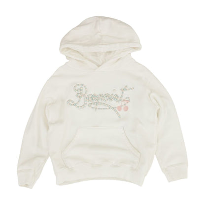 White Solid Hoodie