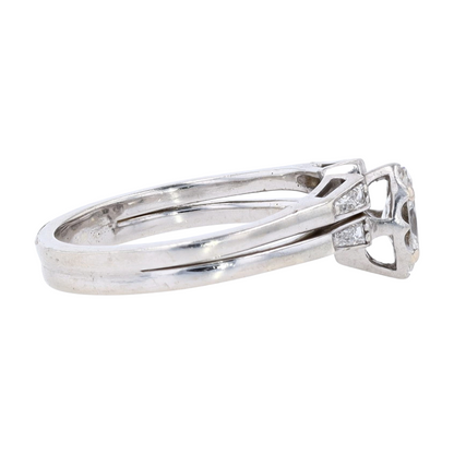 3/8 ctw 14K White Gold Diamond Engagement Ring